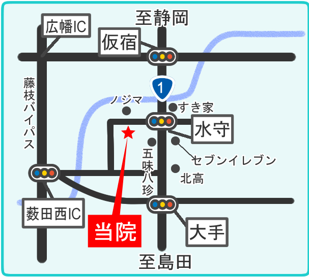 地図ー（静岡県藤枝市水守1丁目16番地の3